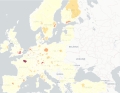 How is European knowledge production distributed across regions?