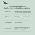 Citizen Science Initiatives  Insights from the Mutual Learning Events 