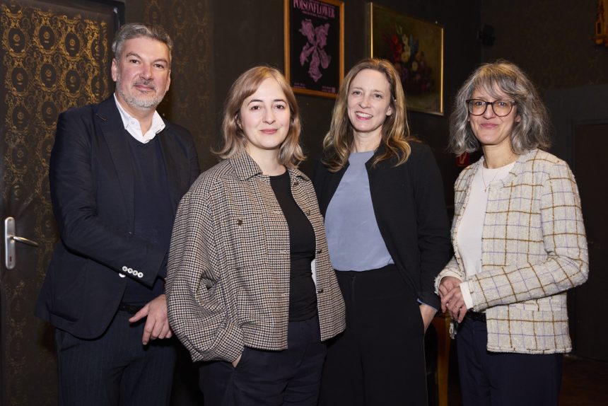 (v.l.n.r.) Georg Russegger, Eugenia Stamboliev, Elisabeth Unterfrauner, Lena Yadlapalli