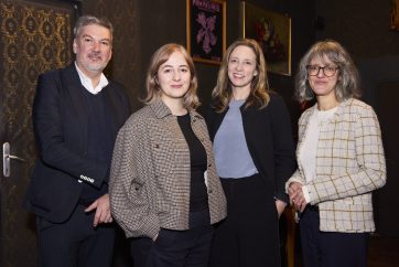 (v.l.n.r.) Georg Russegger, Eugenia Stamboliev, Elisabeth Unterfrauner, Lena Yadlapalli