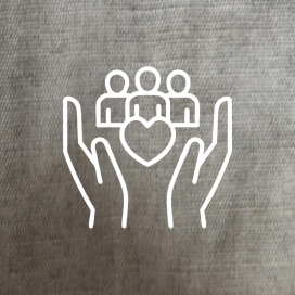 SySI Net Care Social Care Hands with textile background